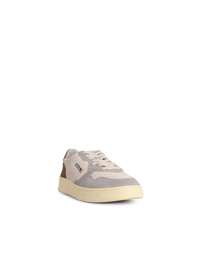 Autry 'Medalist Low' Grey Suede Sneakers
