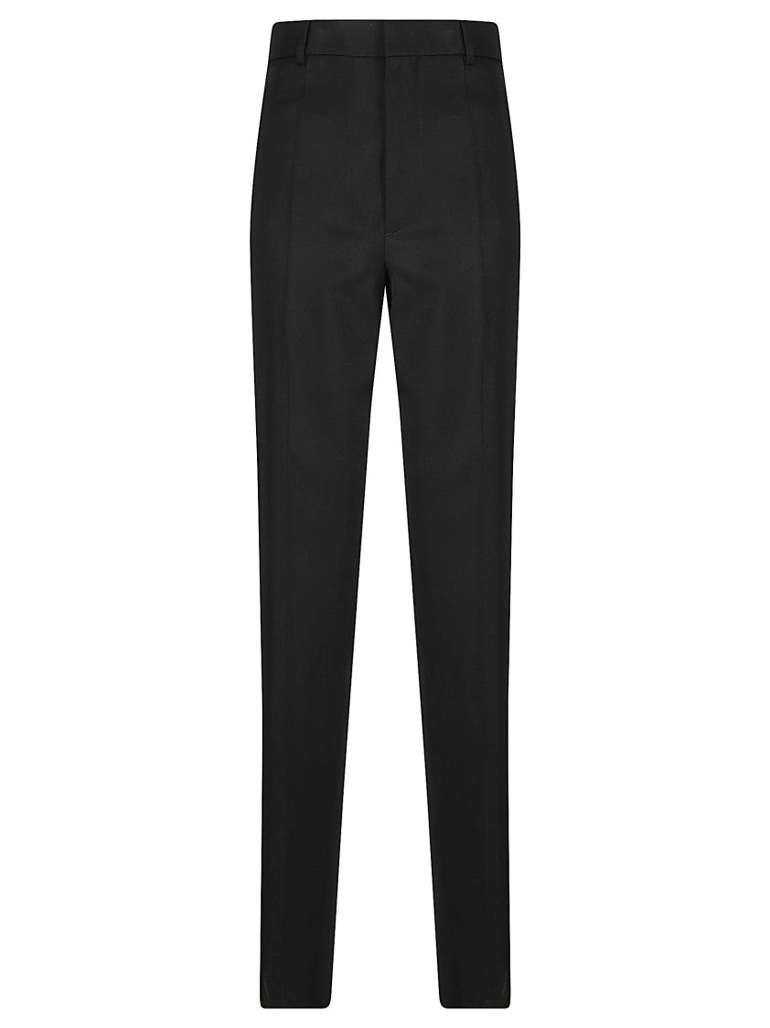 Bottega Veneta Slim Fit High-Waist Trousers With Side Buckle Details