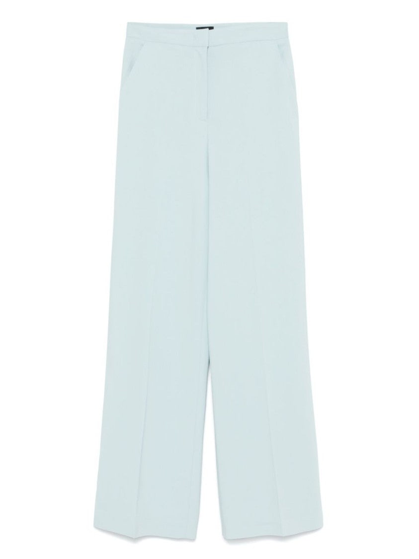 Pinko Light Blue Wide-Leg Trousers