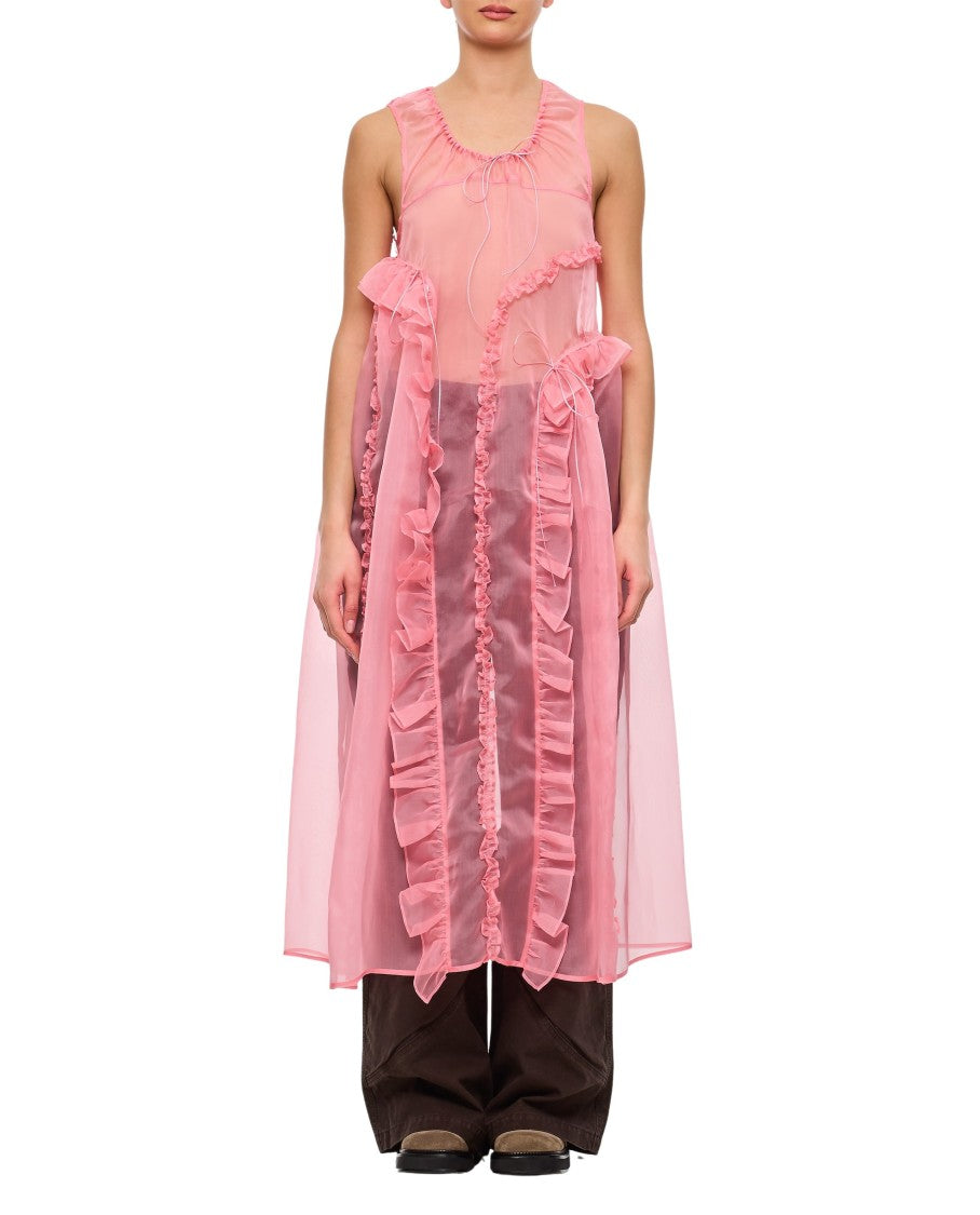 Cecilie Bahnsen Opal Ruffle Silk Satin Dress