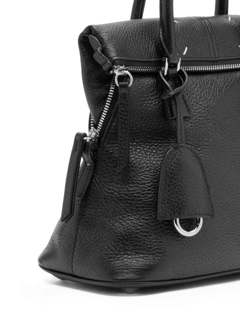 Maison Margiela Structured Black Calf Leather Shoulder Bag