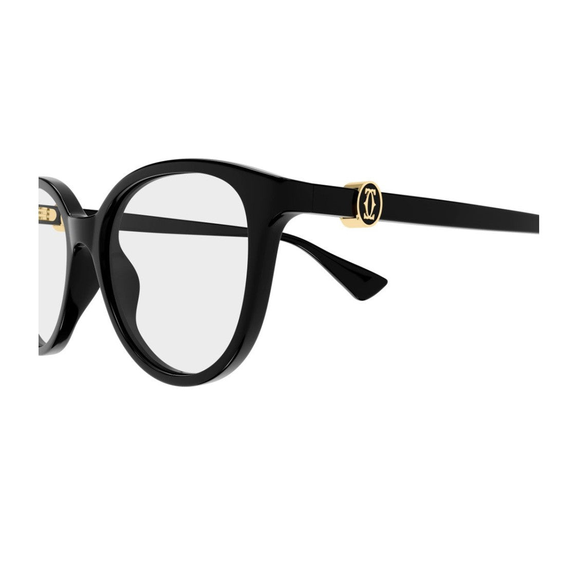 Cartier Black Double C De Cartier Acetate Round Sunglasses