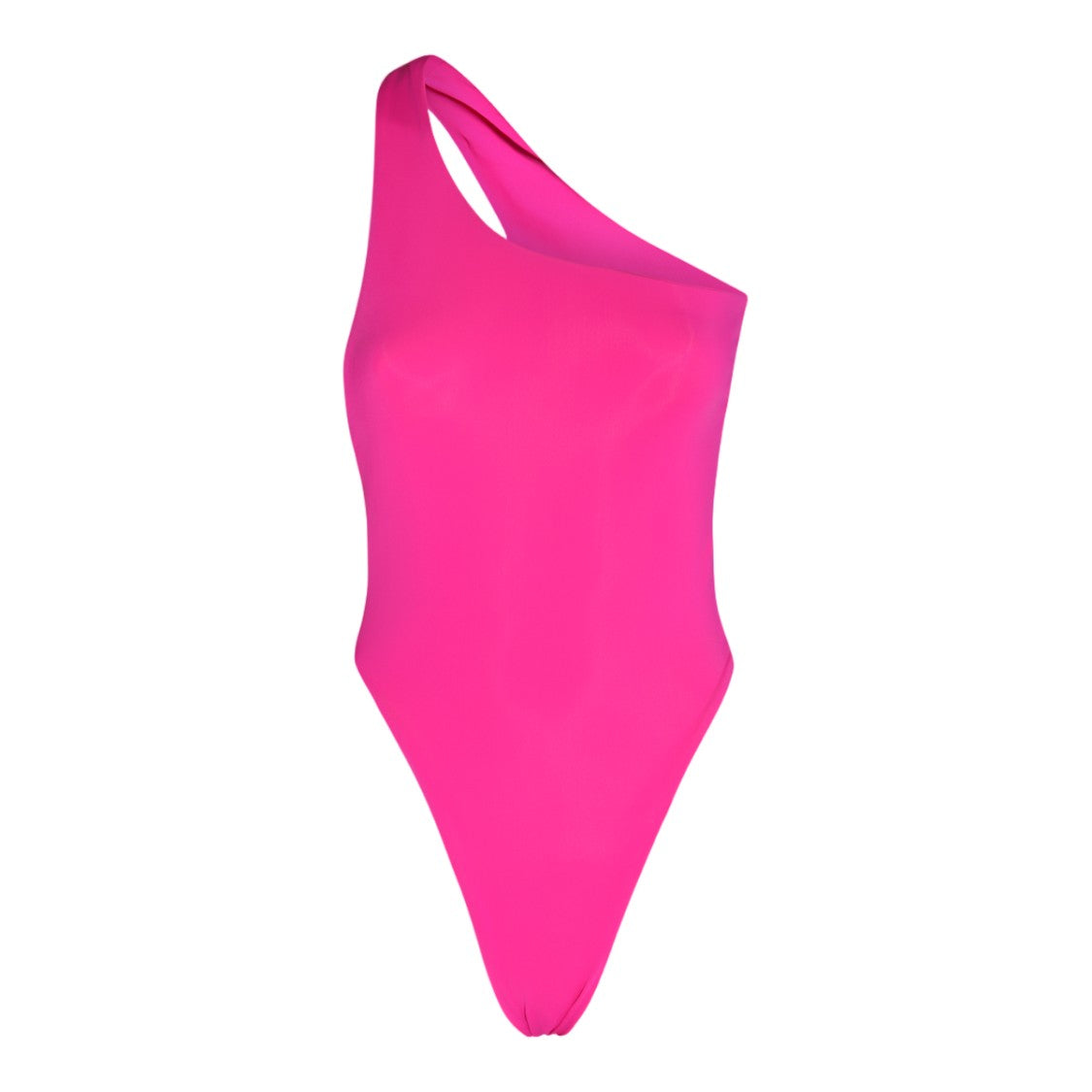 Louisa Ballou One-Shoulder Vibrant Pink Swimsuit