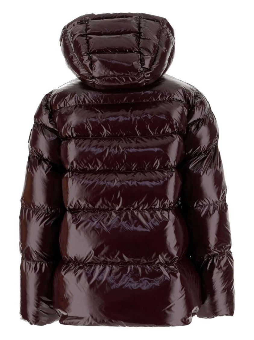 Pinko Oversized Quilted Down Coat With Glossy Finish And Hood