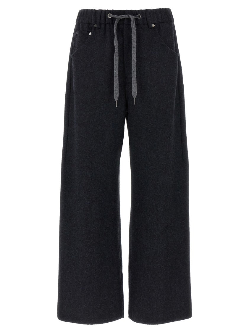 Brunello Cucinelli Comfort Fit Wool Flannel Pants