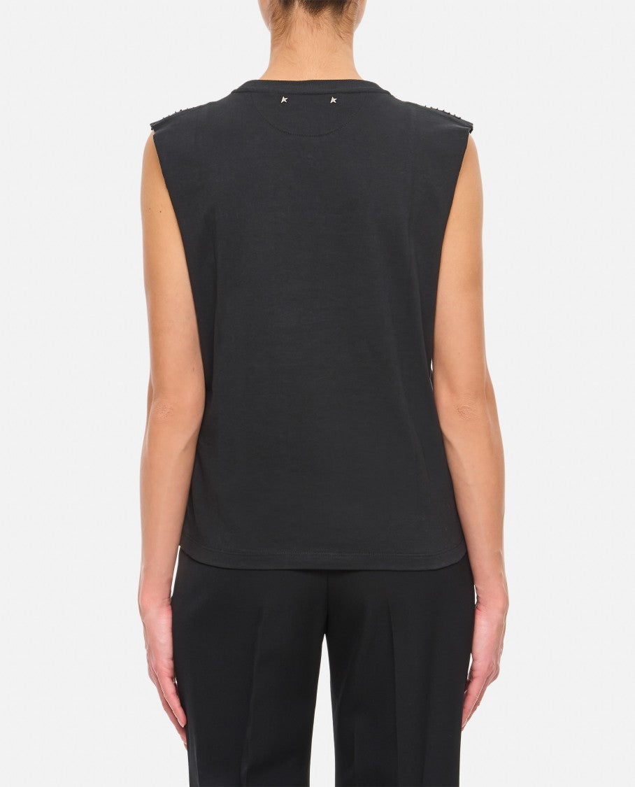 Golden Goose Black Journey W's Sleveless Slim T-Shirt