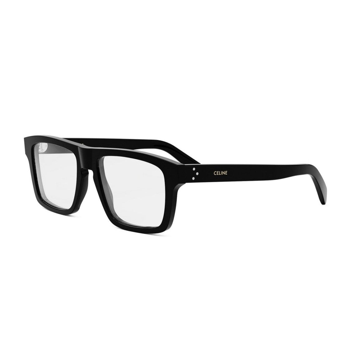 Celine Black Cl50160i 3 Dots Acetate Rectangular Sunglasses