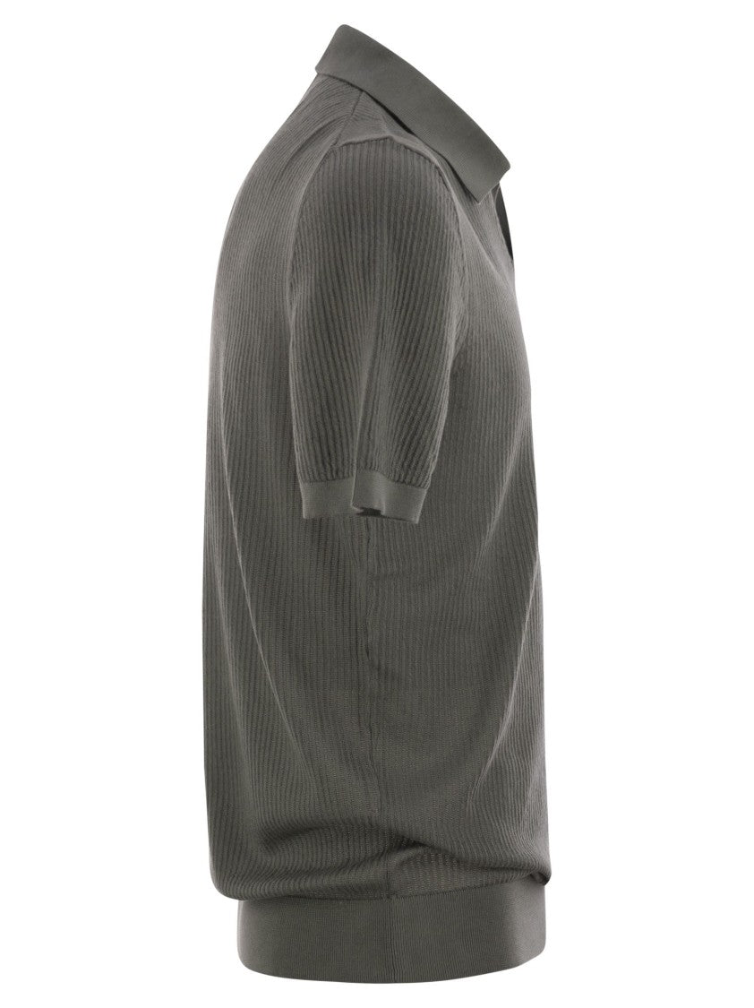 Fedeli Giza Cotton Short-Sleeved Polo Shirt