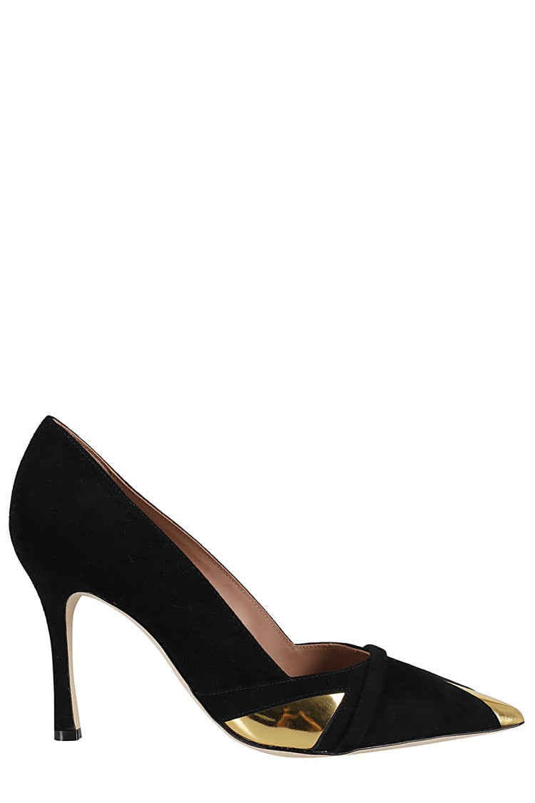 Malone Souliers Pointed Black Suede Pumps