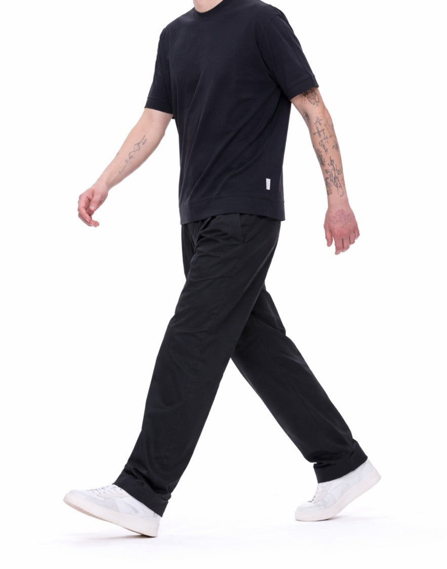 Nine In The Morning Black Fold 2 Stretch Cotton Chino Pants