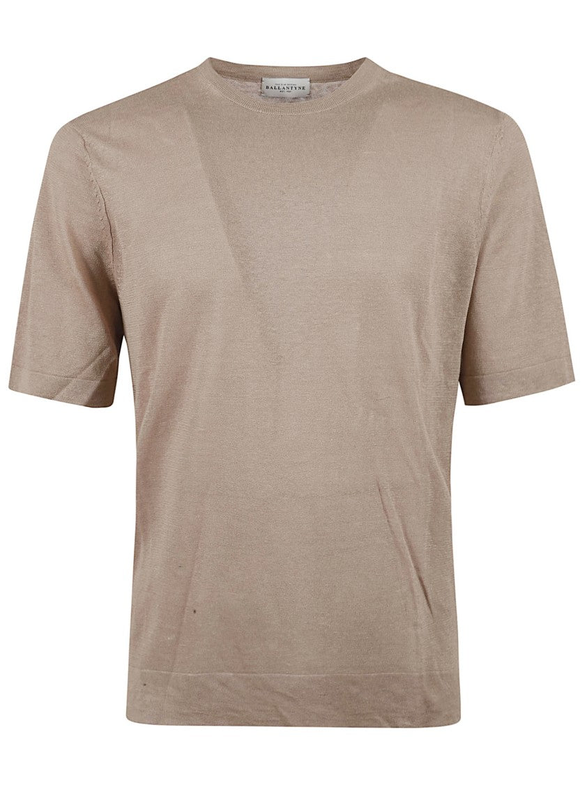 Ballantyne Relaxed Fit Brown Short-Sleeved T-Shirt