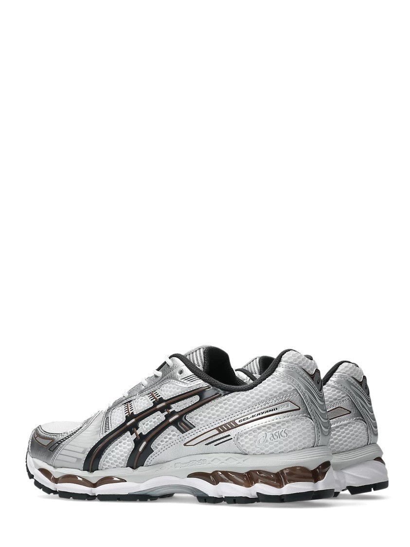 Asics Futuristic Metallic Silver Sneakers With Cushioned Sole