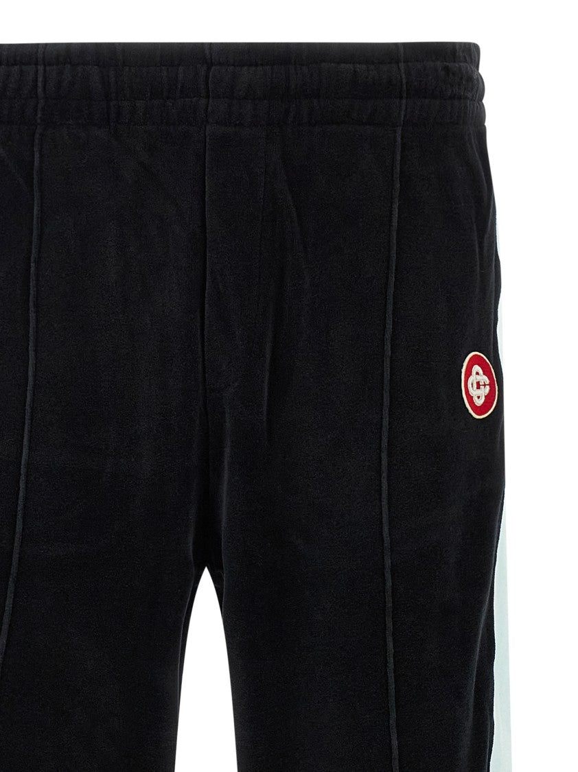 Casablanca Contrast-Trim Chenille Pants With Adjustable Waistband