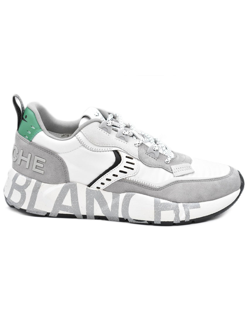 Voile Blanche Grey Suede And Fabric Sneakers