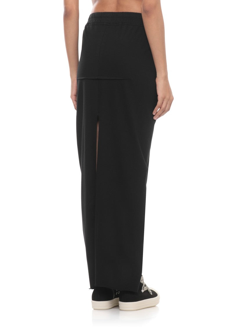 Drkshdw By Rick Owens Pull-On Sliced Pillar Skirt With Elastic Waistband