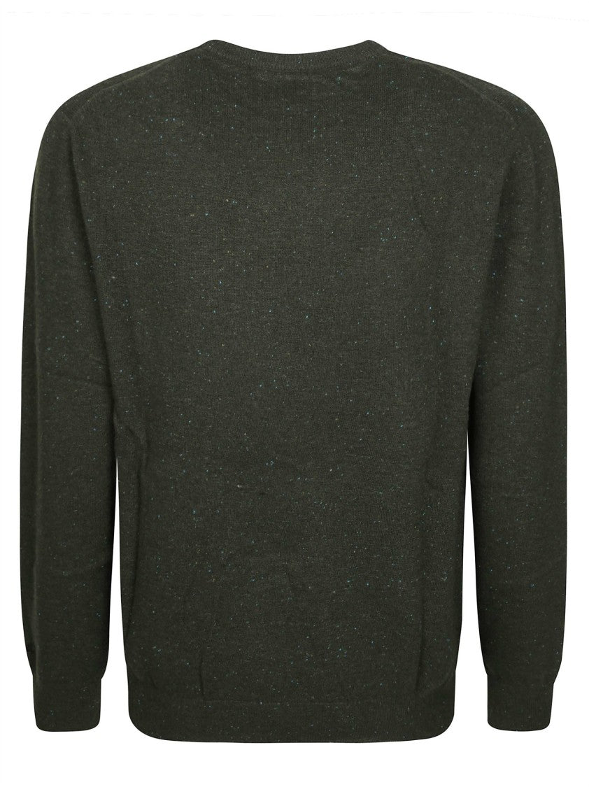 Mc2 Saint Barth Donegal Green Vintage Car Embroidered Wool Sweater