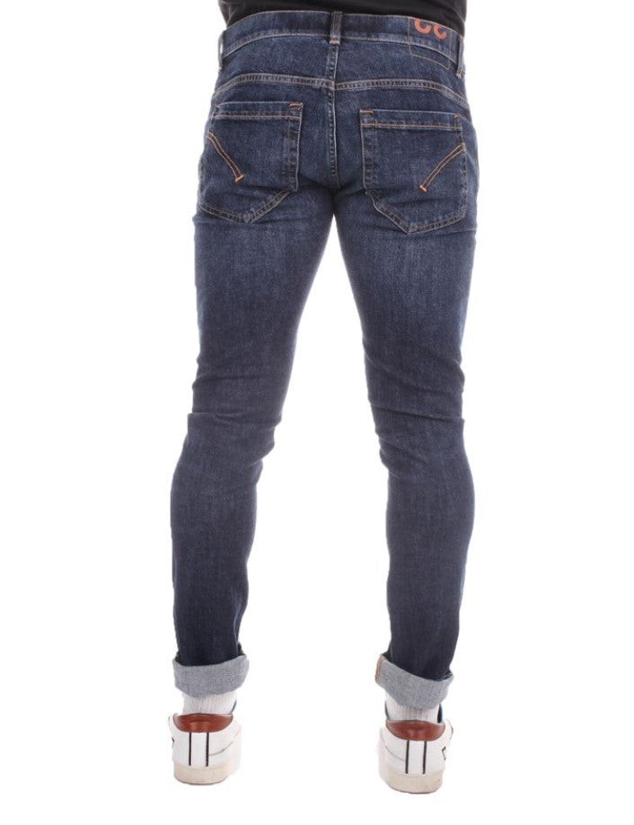 Dondup Slim-Fit Dark Blue Jeans With Four-Button Closure