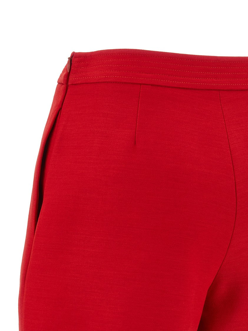 Valentino Garavani Tailored High-Waist Crêpe Shorts With Antiqued Vgold Detail