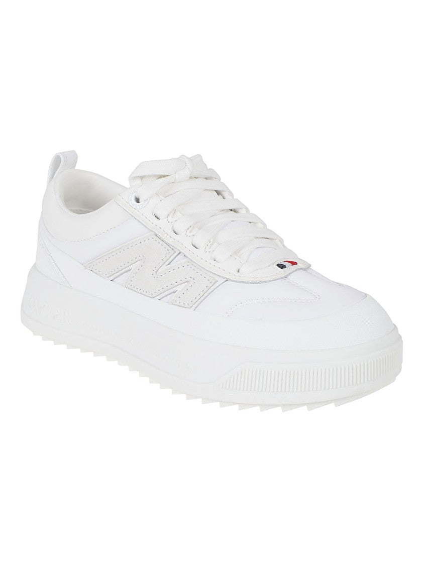Moncler Low-Top Sneakers With Leather Finishes And Monogram Details
