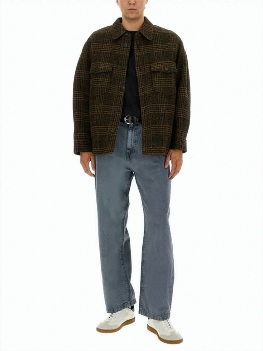 Isabel Marant Plaid Wool Jacket With Boxy Silhouette