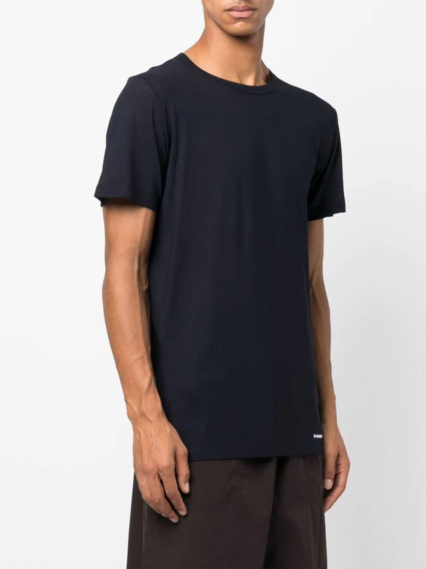 Jil Sander Blue Crew Neck Cotton T-Shirt