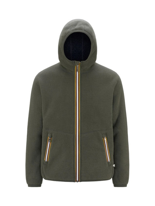 K-Way Reversible Jacket With Smooth Polar And Sherpa Textures