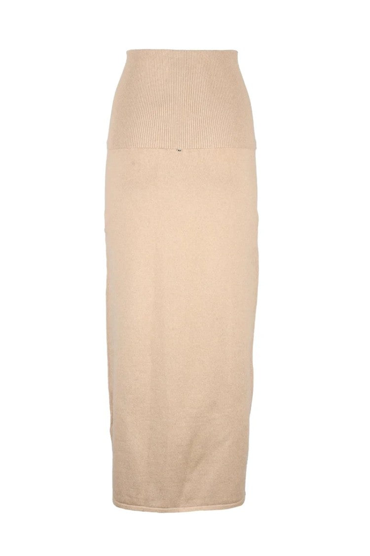 Sportmax Lacca Wool Skirt - Beige
