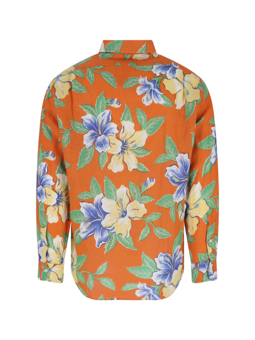 Polo Ralph Lauren Multicolor Floral Print Linen Shirt