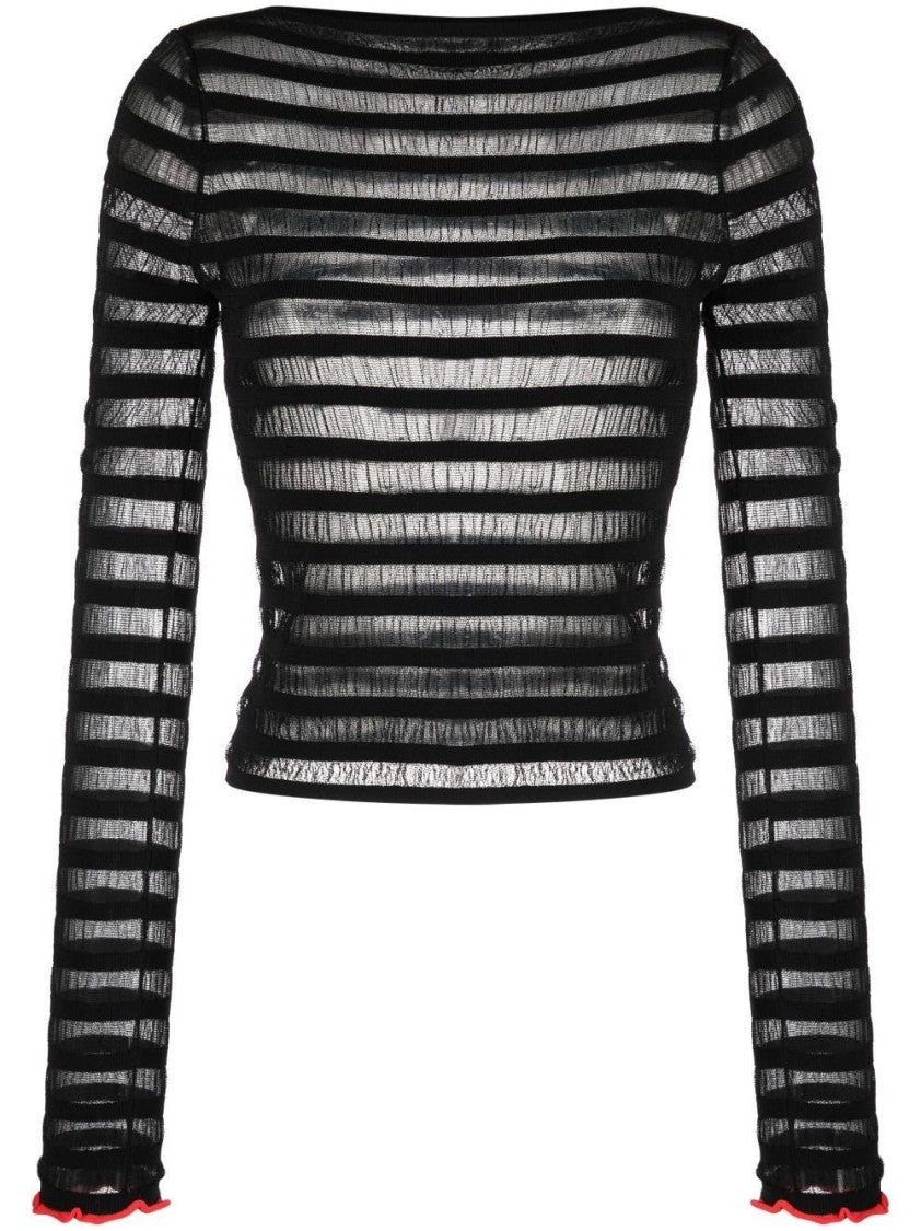 Proenza Schouler Sheer Stripe Sweater