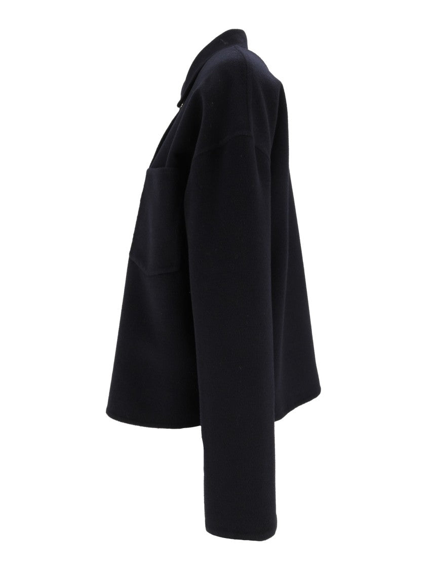 Fabiana Filippi Night Blue Cropped Virgin Wool Jacket