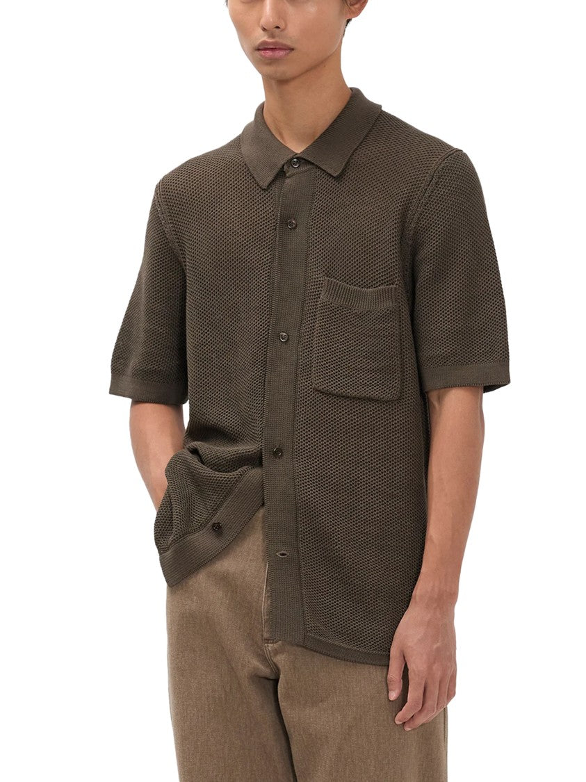 Norse Projects Textured Mercerised Cotton Knitted Shirt