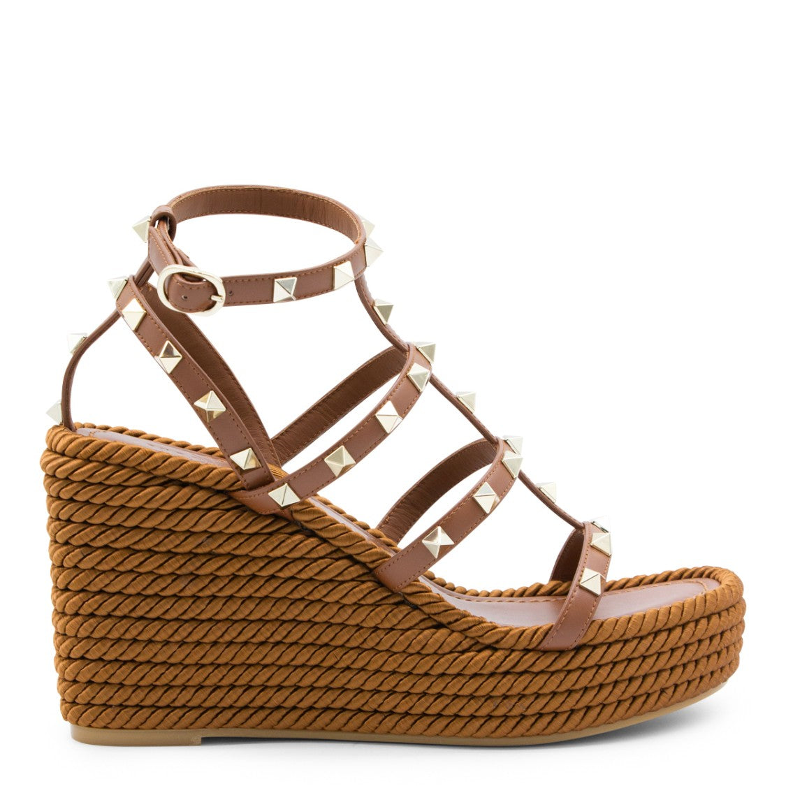 Valentino Garavani Wedge Sandals With Textured Rope Sole