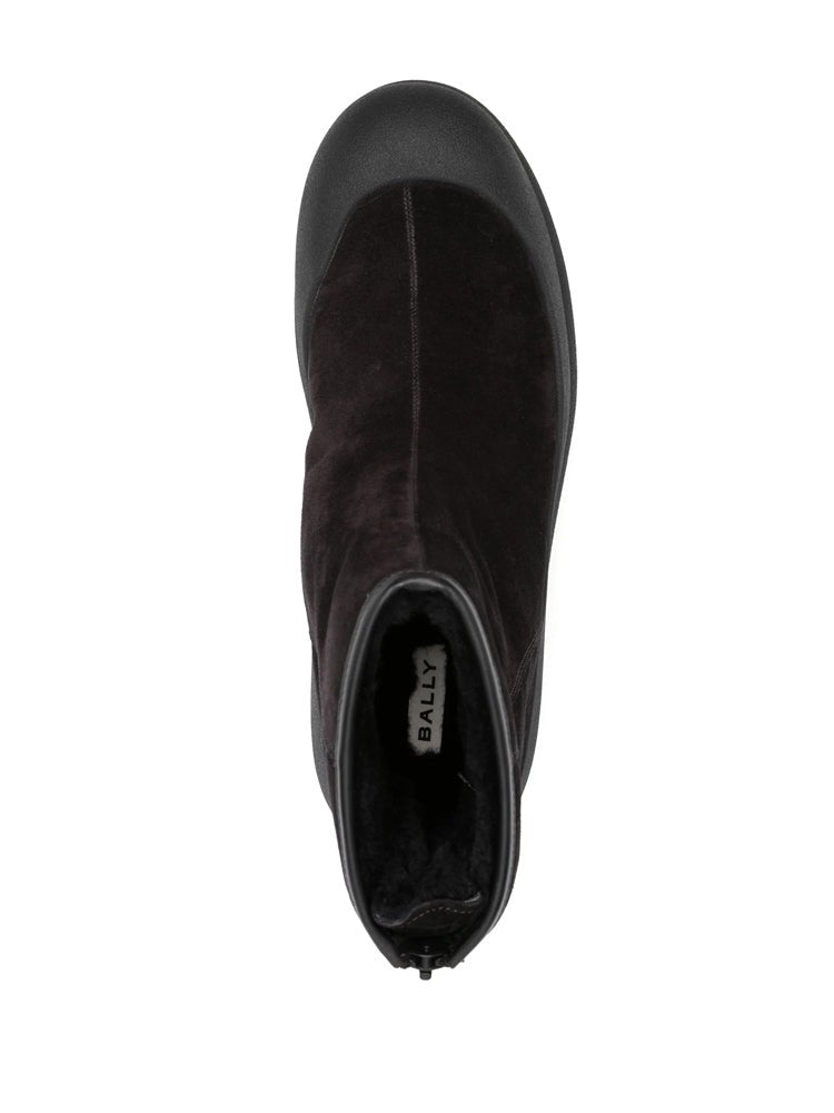 Bally Black Minimalist Suede Ankle Boots