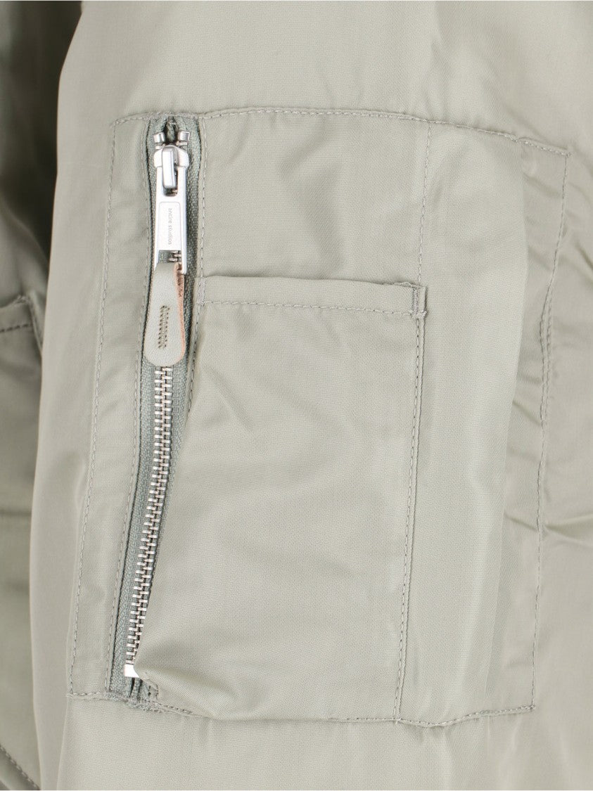 Entire Studios "Broad" Zip Bomber Jacket Grey