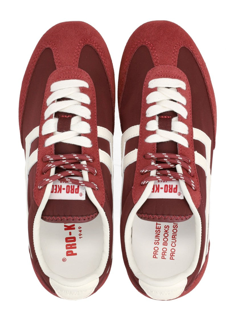 Pro-Keds Racer 77 Deep Red Suede Accent Sneakers