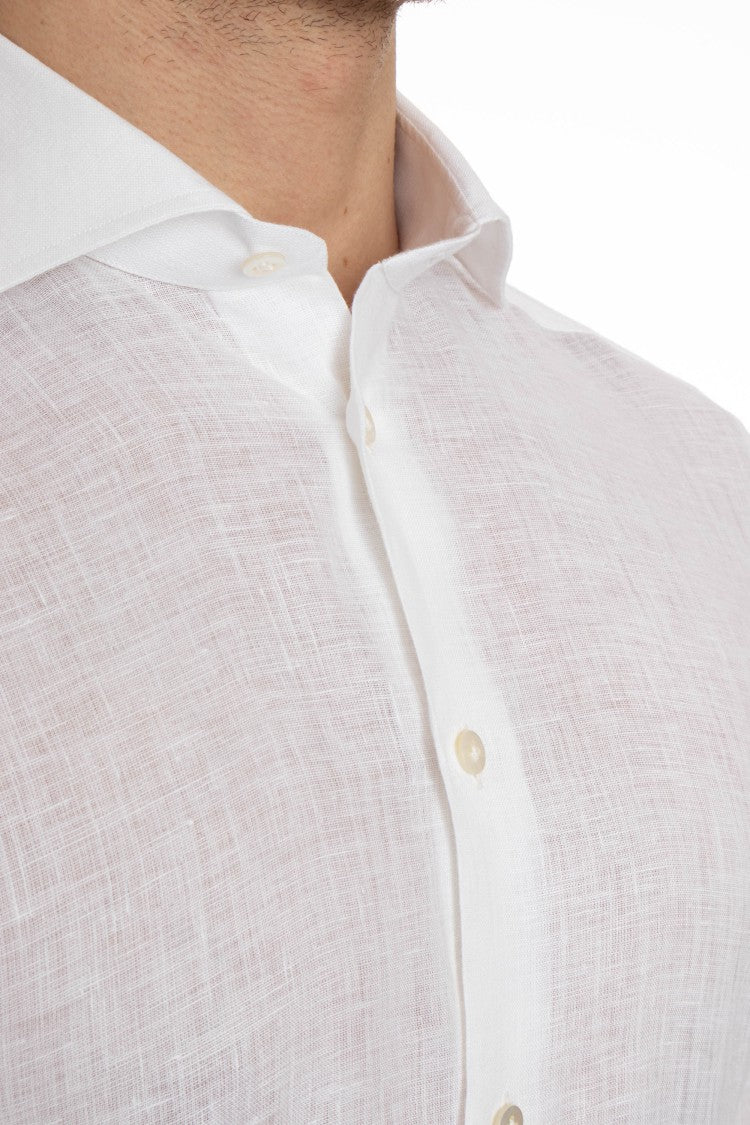 Borriello Solid Linen Tailored Shirt