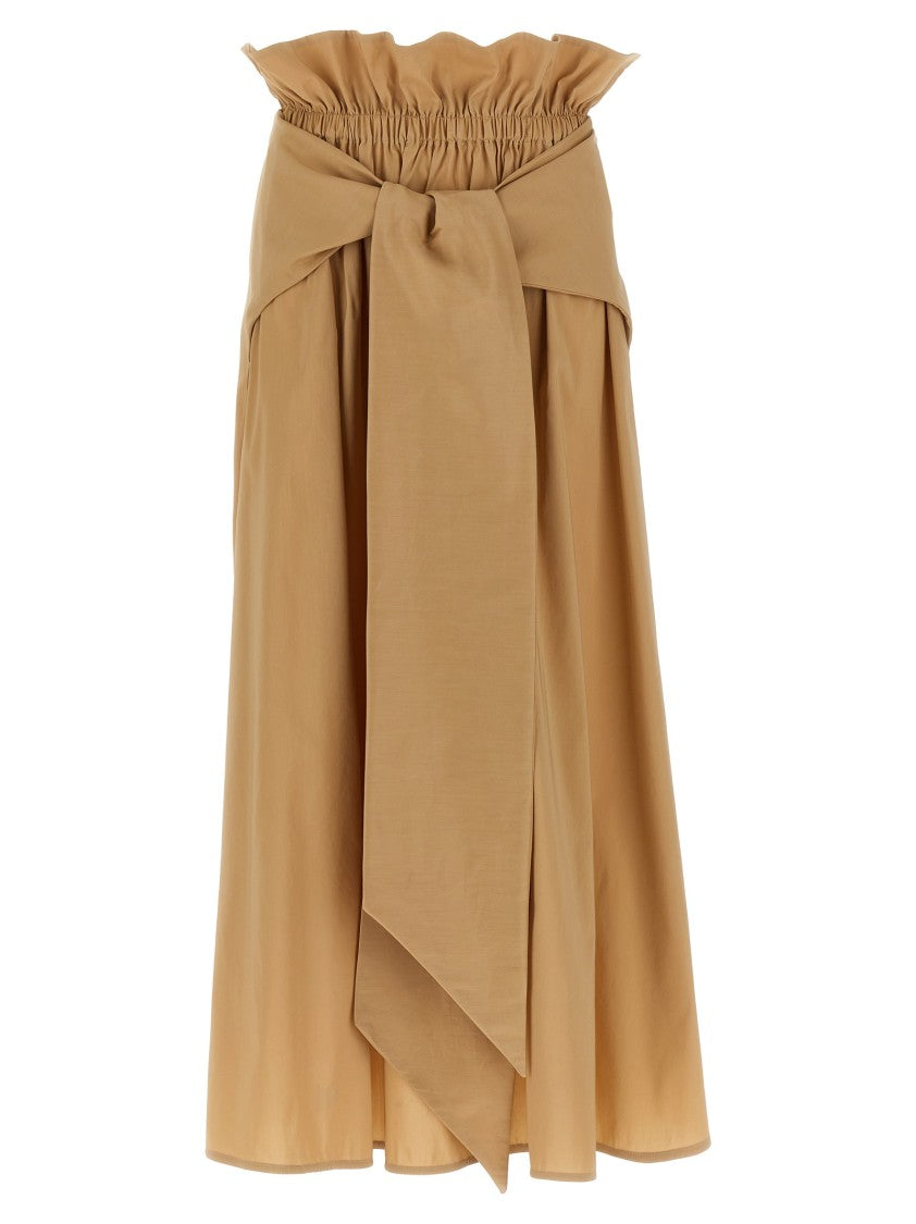 Fabiana Filippi Tulip Midi Skirt With Front Bow