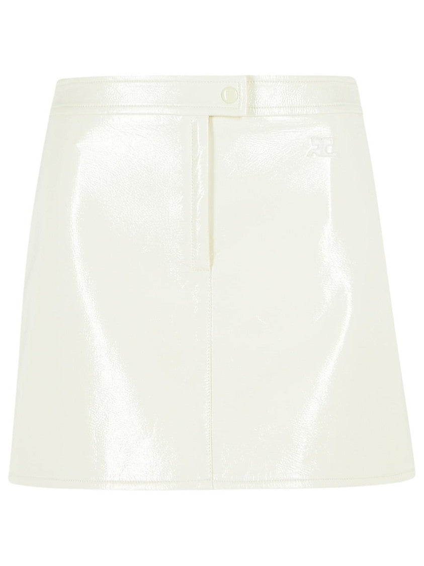 Courrèges Reedition' White Polyester Blend Miniskirt