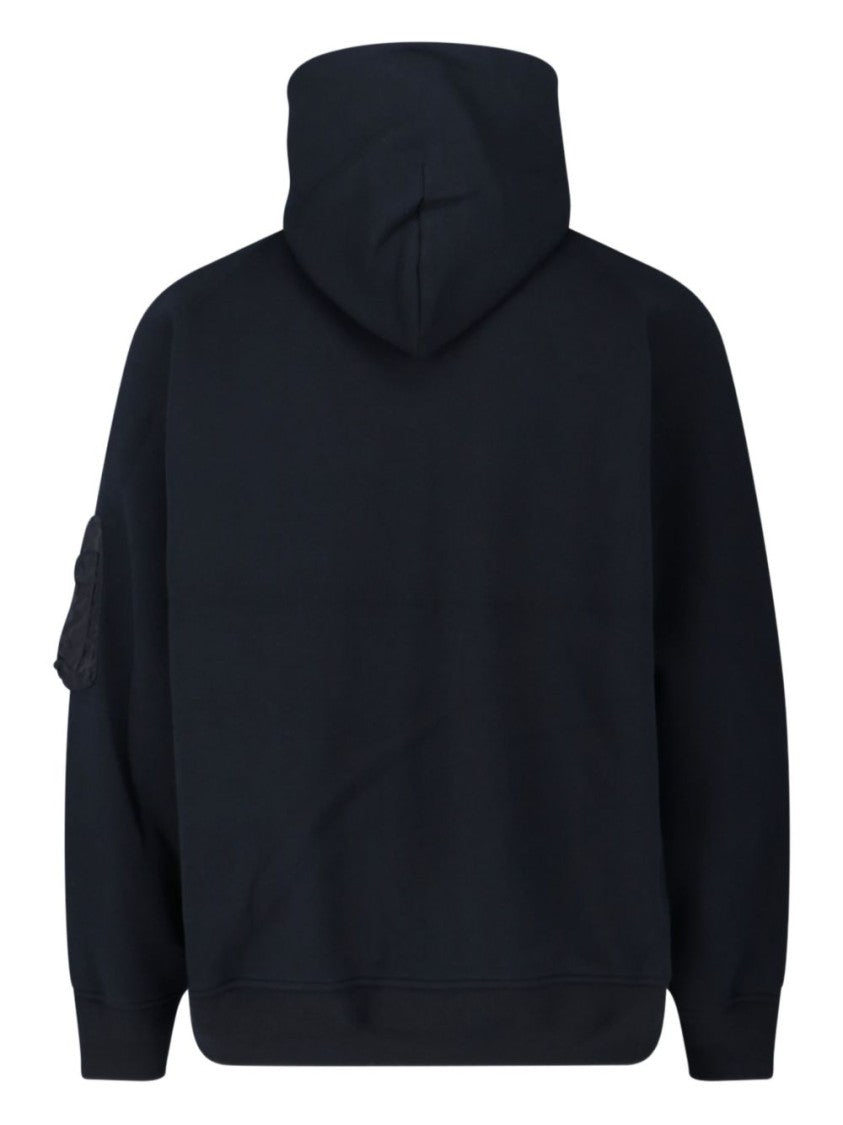 Sacai Hooded Zip-Up Sweater With Multi-Pocket Design