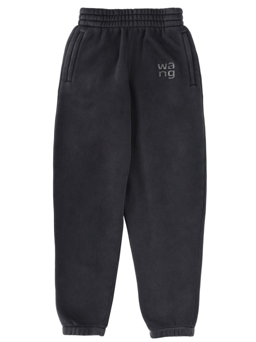 T By Alexander Wang Comfort Fit Cotton-Blend Logo Jogger Pants