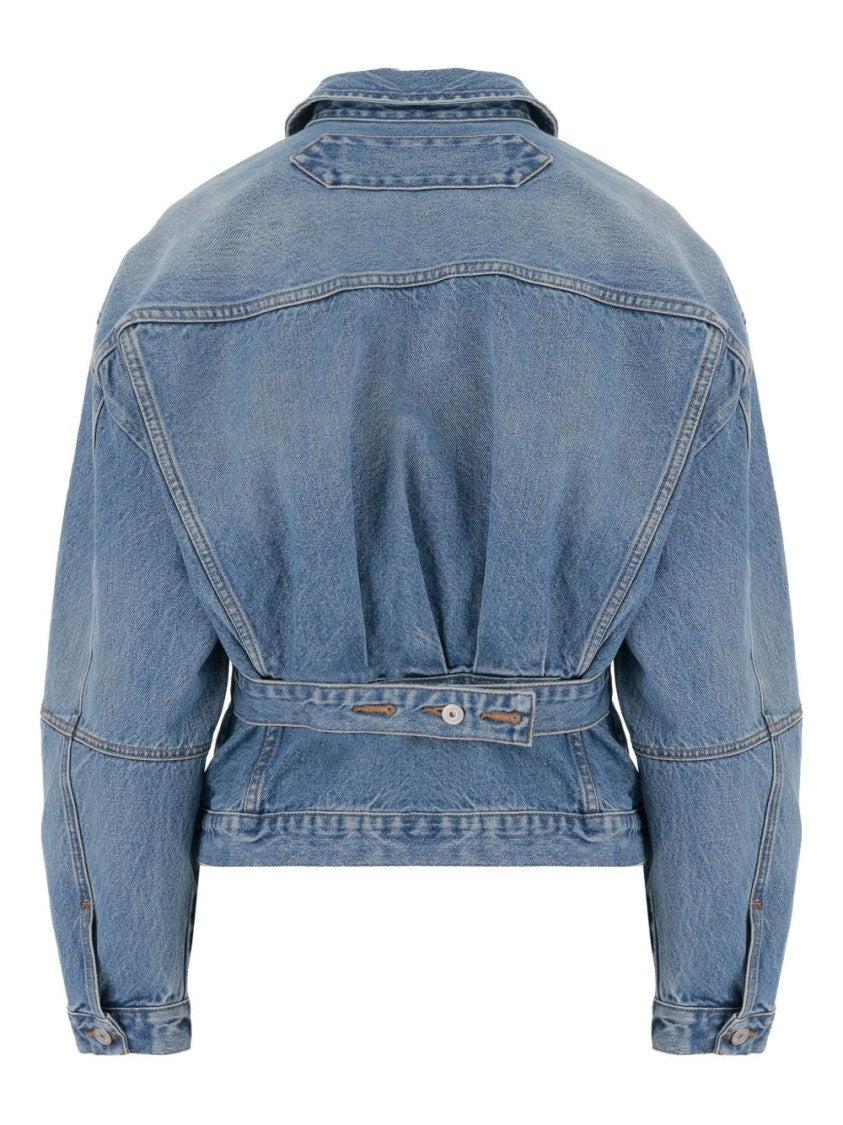 Jacquemus Light Blue Fitted Waist Cotton Jacket