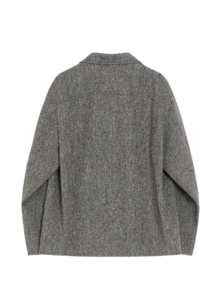 Valentino Garavani Grey Tailored Wool Classic Collar Jacket