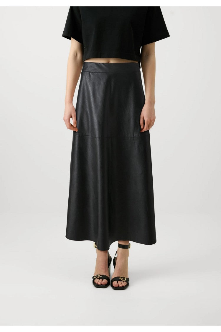 Pinko Black Polyester Skirt