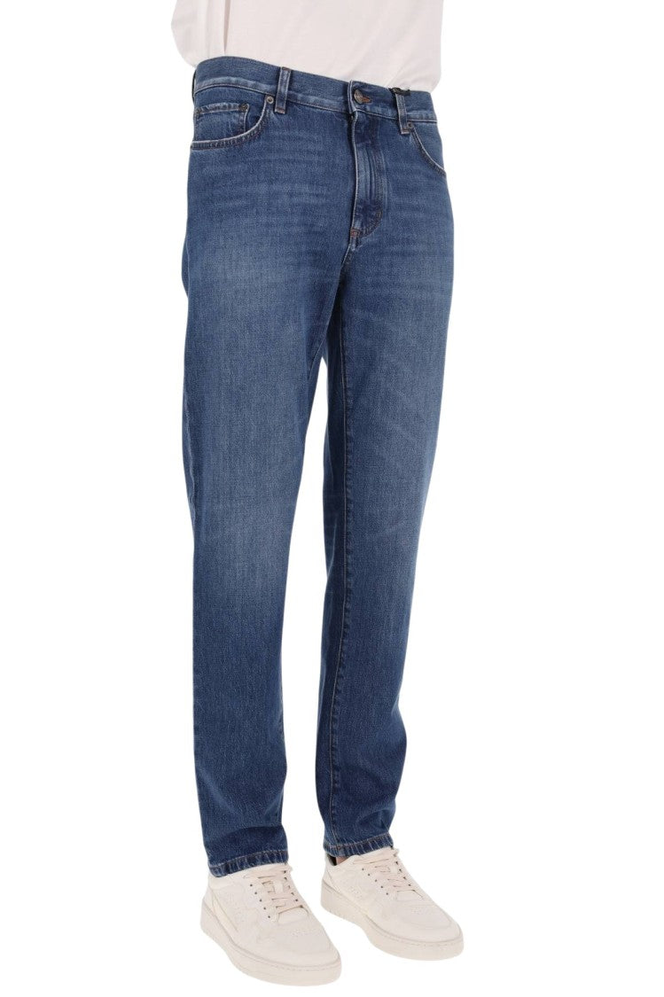 Zegna Classic Straight-Leg Jeans In Medium Blue Denim Wash