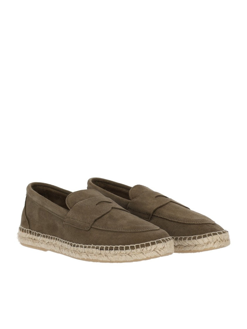 Abarca Brown Cowhide Jute Sole Moccasins