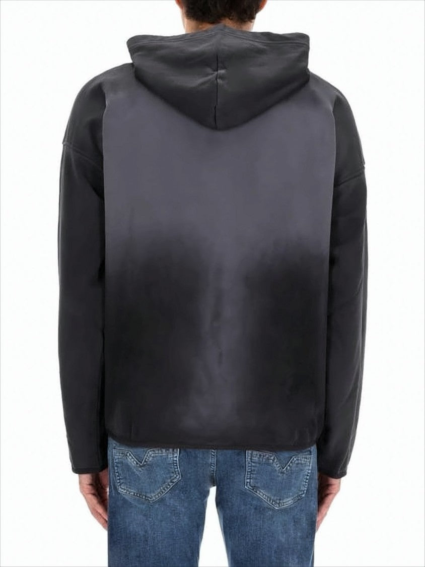 Diesel Gradient Black-To-Dark Grey Hoodie