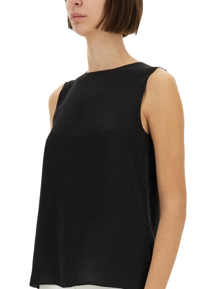 Theory Silk Sleeveless Top With Relaxed Silhouette