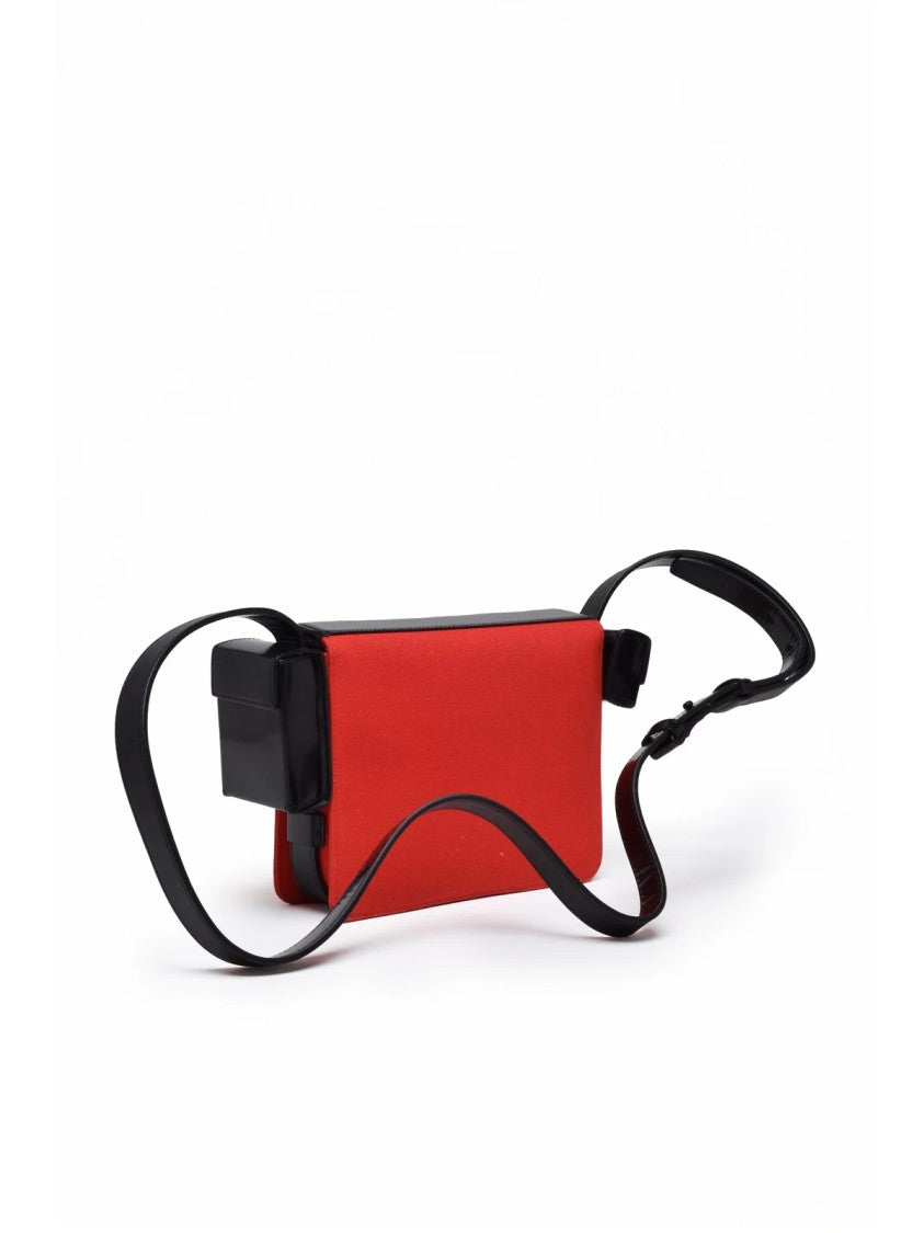 Ferragamo Nylon Shoulder Bag - Black/Red