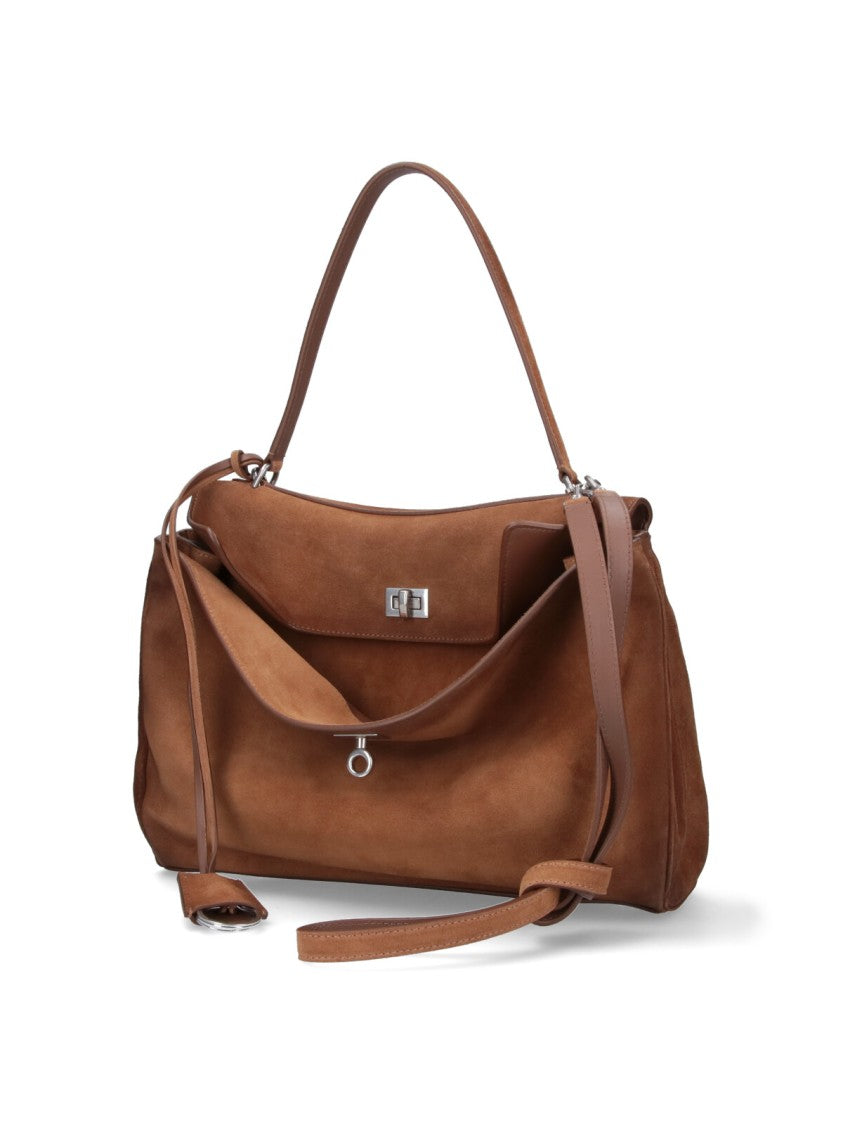 Balenciaga Structured Brown Bag With Minimalist Design