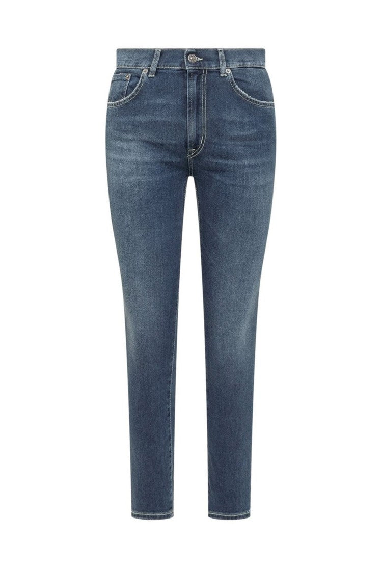 Dondup Blue Cotton-Elastane Denim Jeans